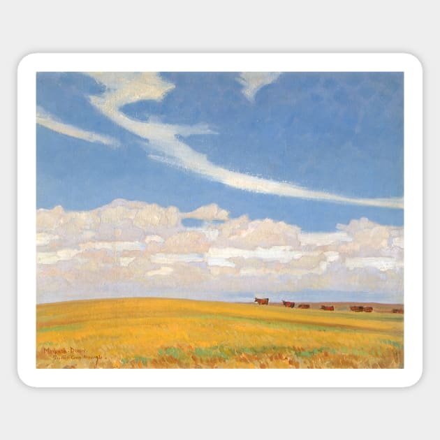 Prairie After Storm by Maynard Dixon Sticker by MasterpieceCafe